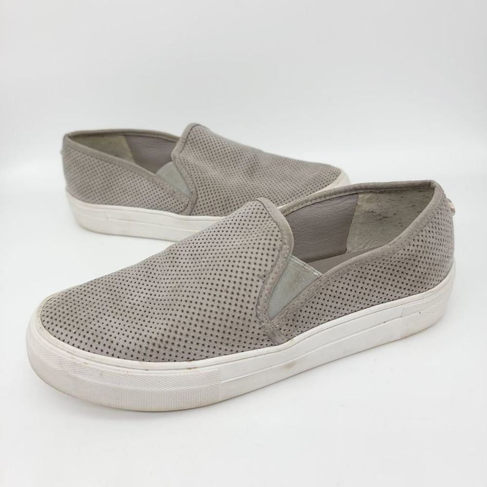Steve Madden Klarissa Shoe Size 7.5 Slip On Gray White Women's Shoes  